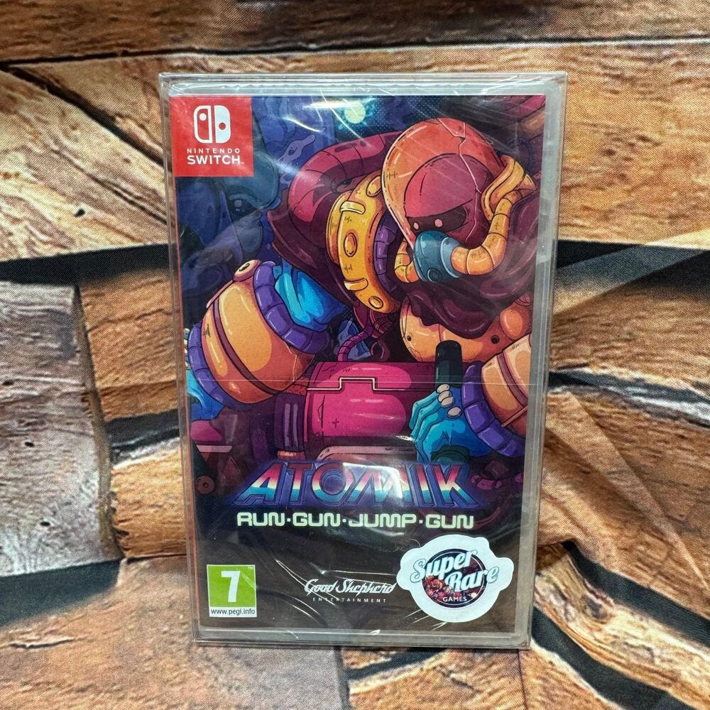 Atomik RunGunJumpGun Nintendo Switch Super Rare Games SRG 87 Brand New Sealed